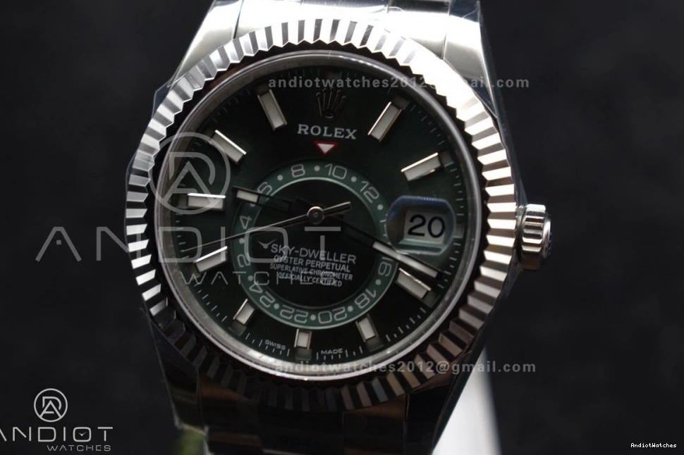 1:1 326934 Best Bracelet A SS 904L Green Upgraded Edition Dial 1090 SS on Sky-Dweller ZF 1230